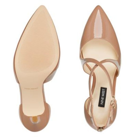 Nine West Medium Natural Patent Dress Pumps - Picture 6 of 6
